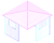 Blokhut met puntdak vijfhoeken 3055K 3D tekening